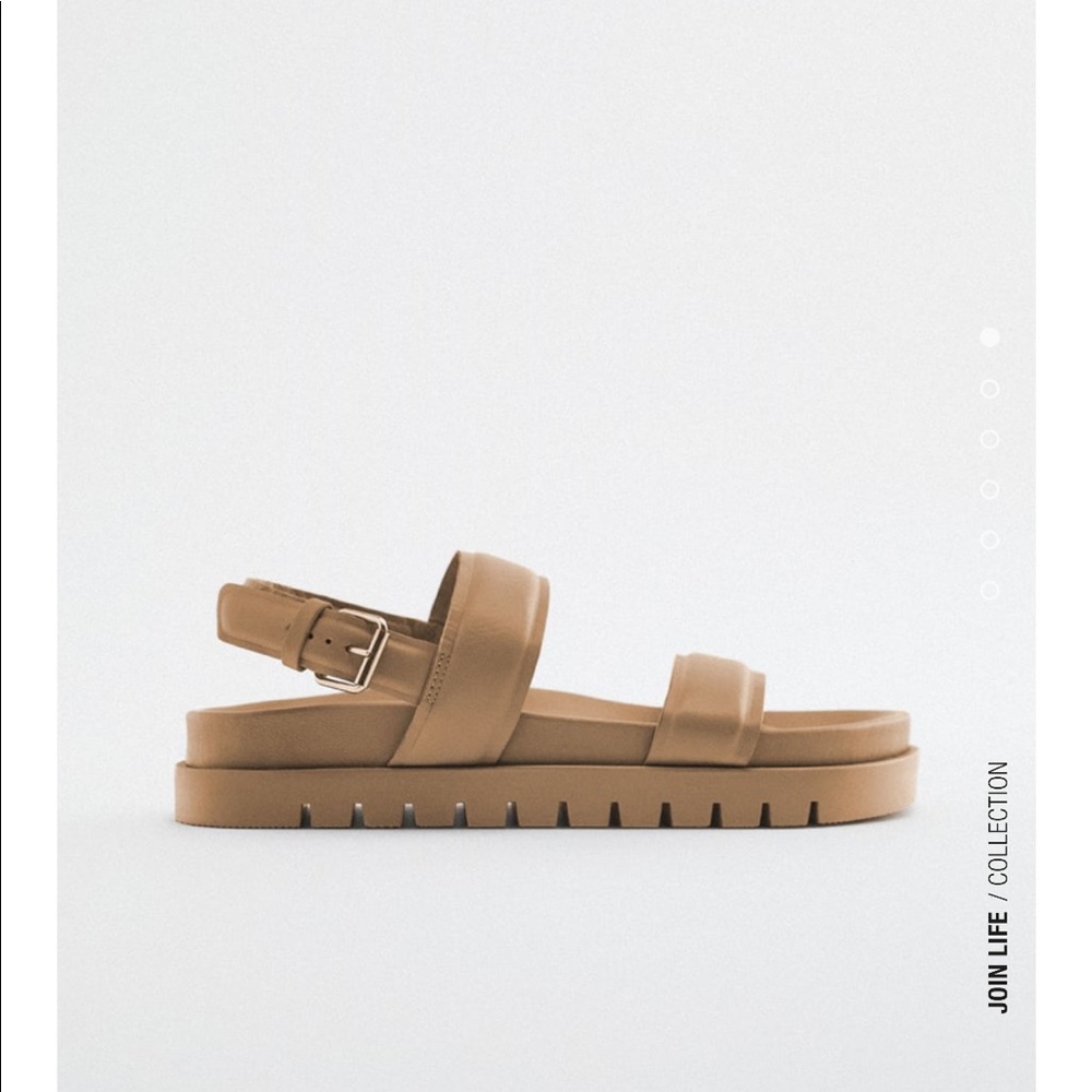 Zara Leather Dad Sandals only worn once